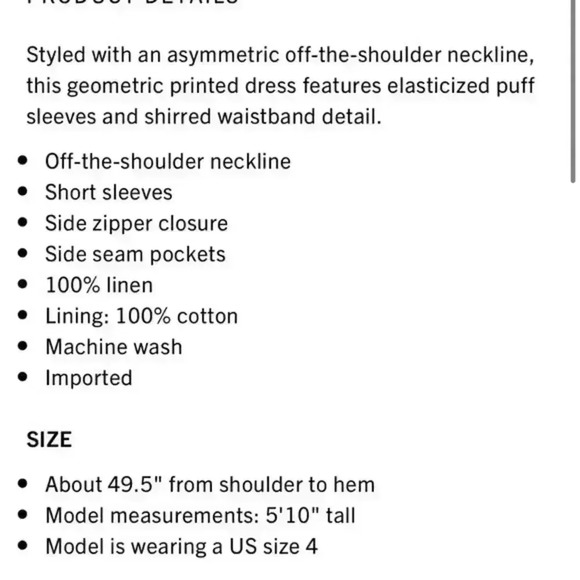 NWT Rhode Dress One Shoulder Size 8 - Picture 4 of 6